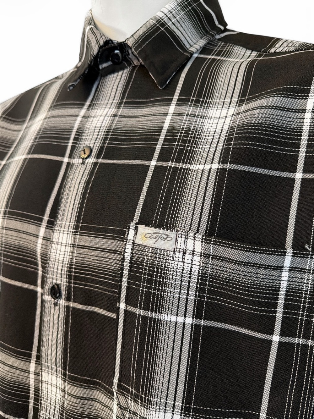 CalTop Plaid Shirt Men’s Large Made in USA West Coast Lowrider - Picture 2 of 2